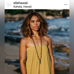 Tibetan Brass Horn Wood Beaded Necklace